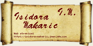 Isidora Makarić vizit kartica